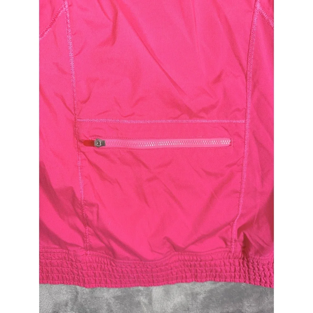 Lululemon Womens Windbreaker Pullover Jacket 8 Hot Pink Hooded Quarter Zip